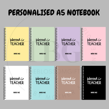 Load image into Gallery viewer, Personalised Notebook - TEACHER'S DAY - A5 - Lined