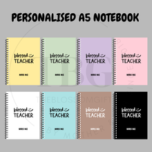 Load image into Gallery viewer, Personalised Notebook - TEACHER'S DAY - A5 - Lined