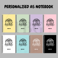 Load image into Gallery viewer, Personalised Notebook - TEACHER'S DAY - A5 - Lined