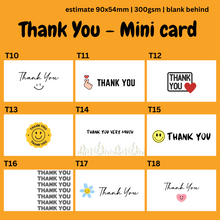 Load image into Gallery viewer, THANK YOU- MINI CARDS