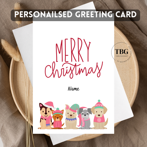 Personalised Card (Christmas X'mas Day) design 12