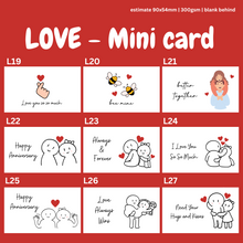 Load image into Gallery viewer, MINI CARDS / LOVE SERIES CARDS