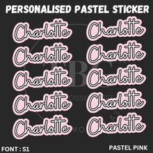 Load image into Gallery viewer, Personalised Waterproof Pastel Large Sticker