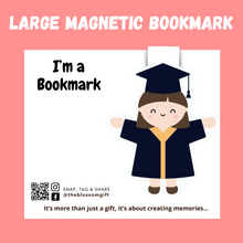 Load image into Gallery viewer, Large Magnetic Bookmarks - Graduation Girl