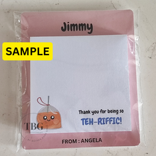 Load image into Gallery viewer, Mini Notepad - Food/Cute - Personalised Laminated Backing