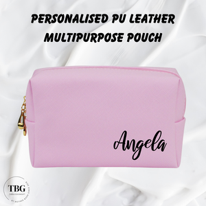 Personalised PU Leather Multipurpose Pouch