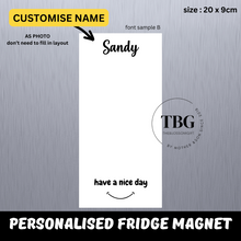 Load image into Gallery viewer, Personalised/Customised 20X9CM Fridge White Board Magnetic - D3