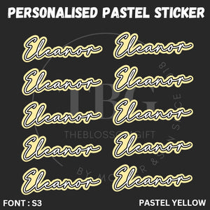 Personalised Waterproof Pastel Large Sticker