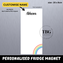 Load image into Gallery viewer, Personalised/Customised 20X9CM Fridge White Board Magnetic - D8