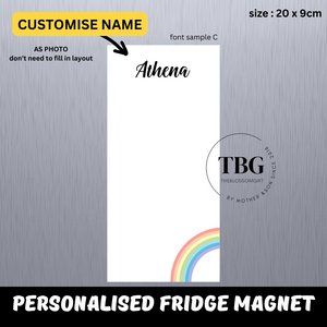Personalised/Customised 20X9CM Fridge White Board Magnetic - D8
