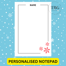 Load image into Gallery viewer, Notepad - Christmas Design -REGULAR 4x6inches