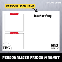 Load image into Gallery viewer, Personalised/Customised TEACHER'S DAY Fridge Magnet White Board