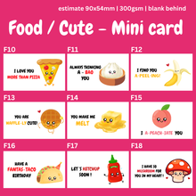 Load image into Gallery viewer, MINI CARDS FOOD / FUNNY / CUTE  SERIES CARDS