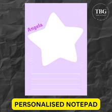 Load image into Gallery viewer, Personalised Notepad - Star -REGULAR 4x6inches