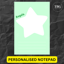 Load image into Gallery viewer, Personalised Notepad - Star -REGULAR 4x6inches