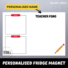 Load image into Gallery viewer, Personalised/Customised TEACHER'S DAY Fridge Magnet White Board