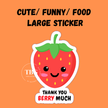 Load image into Gallery viewer, Large Sticker | thank you berry much