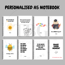 Load image into Gallery viewer, Personalised Notebook  - A5 - Lined