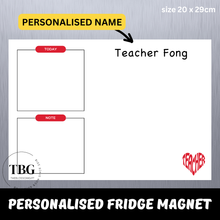 Load image into Gallery viewer, Personalised/Customised TEACHER'S DAY Fridge Magnet White Board