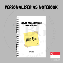 Load image into Gallery viewer, Personalised Notebook  - A5 - Lined