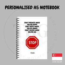 Load image into Gallery viewer, Personalised Notebook  - A5 - Lined