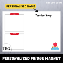 Load image into Gallery viewer, Personalised/Customised TEACHER'S DAY Fridge Magnet White Board