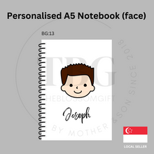 Load image into Gallery viewer, Personalised Notebook -  FACE  - A5- Lined