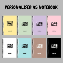 Load image into Gallery viewer, Personalised Notebook - TEACHER'S DAY - A5 - Lined