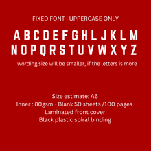 Load image into Gallery viewer, Personalised Classic Notebook - A5 - Lined