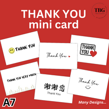 Load image into Gallery viewer, A7 size - THANK YOU- MINI CARDS / GREETING CARDSz