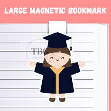 Load image into Gallery viewer, Large Magnetic Bookmarks - Graduation Girl