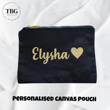 Load image into Gallery viewer, Canvas Pouch (6 colours) $15.90