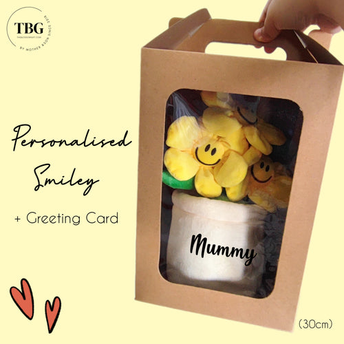 Personalised Smiley (30cm) + Greeting Card
