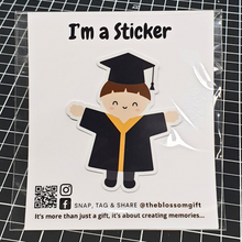 Load image into Gallery viewer, Large Sticker | Graduation Boy