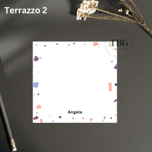 Load image into Gallery viewer, Personalised Notepad - Terrazzo-Large 5x8inches
