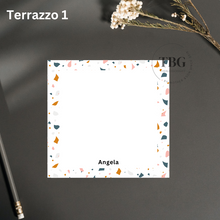 Load image into Gallery viewer, Personalised Notepad - Terrazzo-Large 5x8inches