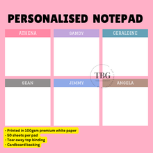 Load image into Gallery viewer, Personalised Notepad - Colour Bar -  Long 8.5x19cm
