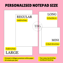 Load image into Gallery viewer, Personalised Notepad - Colour Bar -  Long 8.5x19cm