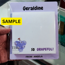 Load image into Gallery viewer, Mini Notepad - Food/Cute - Personalised Laminated Backing