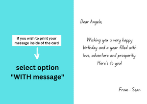 Personalised Card (Good Luck) design 4
