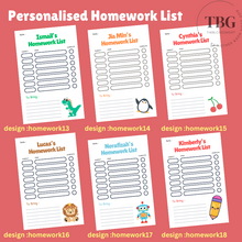 Load image into Gallery viewer, Notepad - Homework List