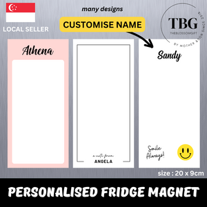 Personalised/Customised 20X9CM Fridge White Board Magnetic - D7
