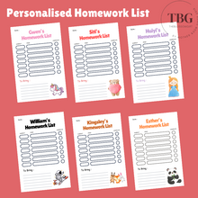 Load image into Gallery viewer, Notepad - Homework List