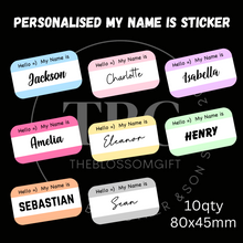 Load image into Gallery viewer, Personalised My Name Is ... Large Sticker