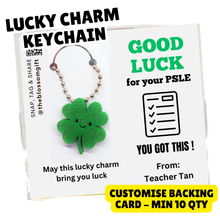 Load image into Gallery viewer, Lucky Charm Keychain - Customise Backing min 10qty