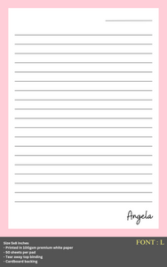 Personalised Notepad - COLOURS