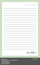 Load image into Gallery viewer, Personalised Notepad - COLOURS - Large 5x8inches