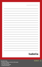 Load image into Gallery viewer, Personalised Notepad - COLOURS - Large 5x8inches
