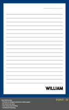 Load image into Gallery viewer, Personalised Notepad - COLOURS - Large 5x8inches