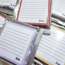 Load image into Gallery viewer, Personalised MINI Notepad - COLOURS